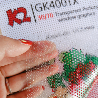 PVC Interior Vinyl Window Graphics Advertising Perforated Inkjet Adhesive Vinyl